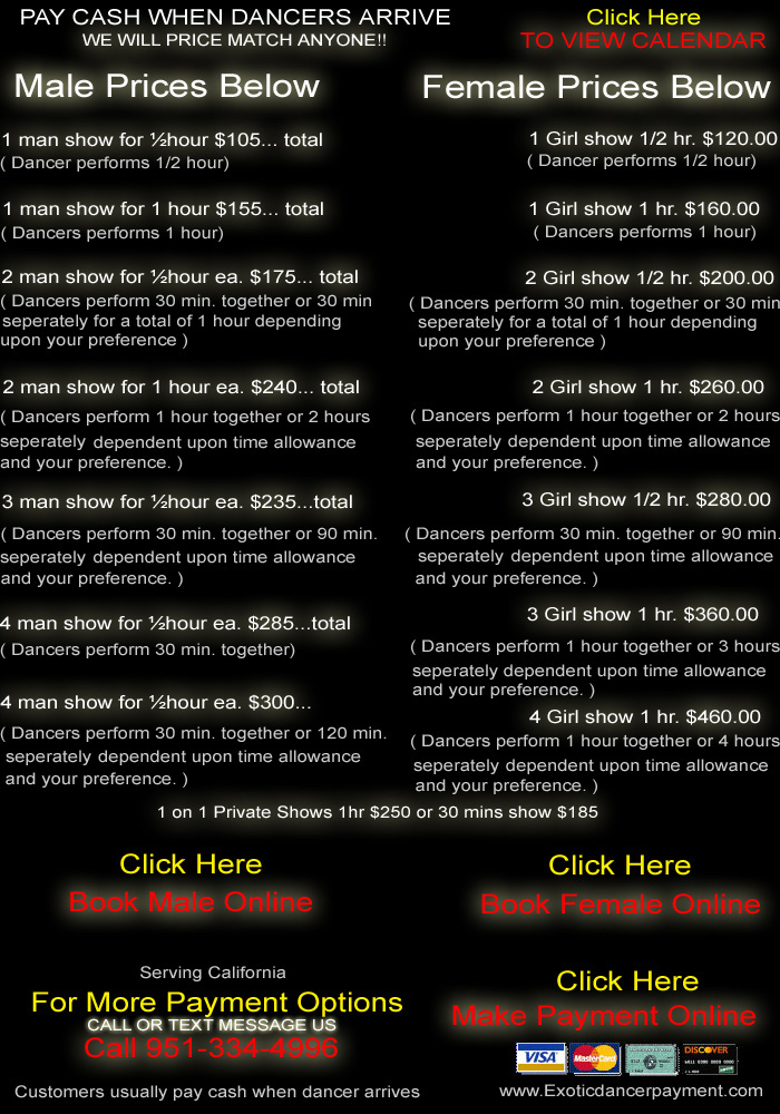 Montclair Exotic Dancers Prices